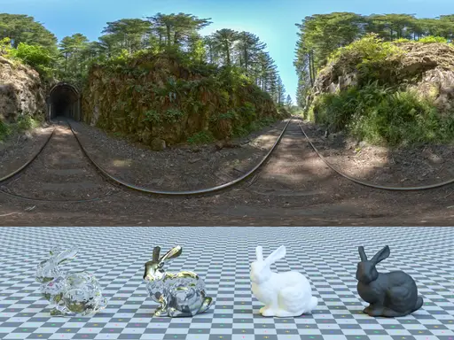 Poly haven - Train Tunnel In The Forest